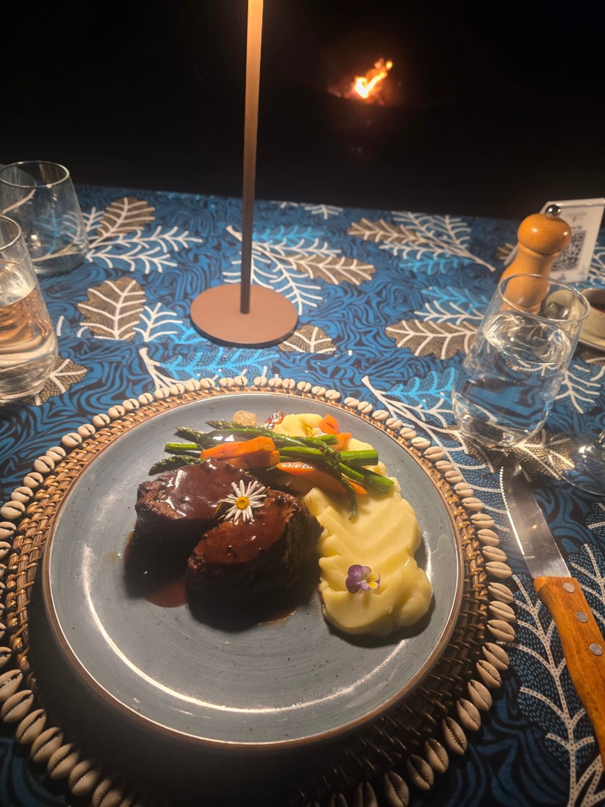 Dinner by candlelight